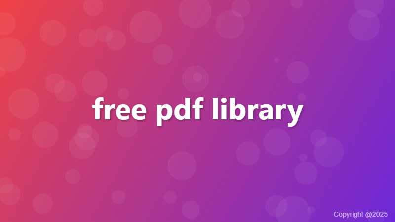 free pdf library
