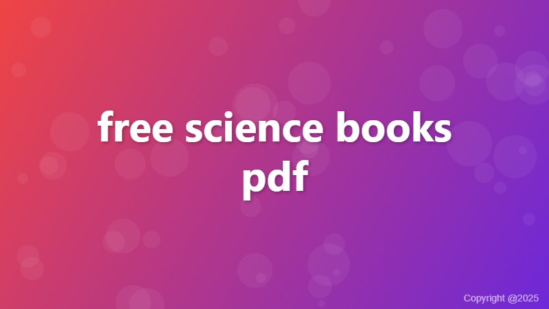 free science books pdf