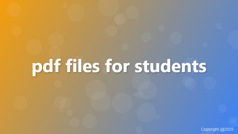pdf files for students